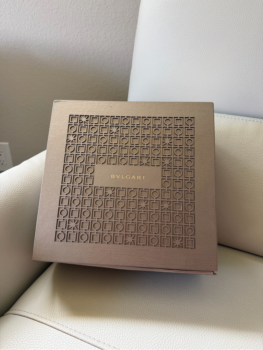 Bulgari Metallic Bronze Embossed Decorative Box